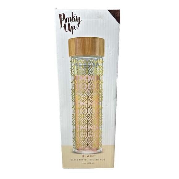 NEW Pinky Up Blair Travel Tea Infuser Mug - Insulated Travel Tumbler (16oz) NIB! - Picture 1 of 2